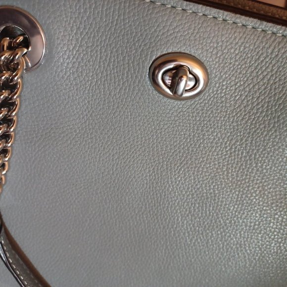 MEDIUM SAGE LEATHER COACH TOTE - Picture 7 of 7